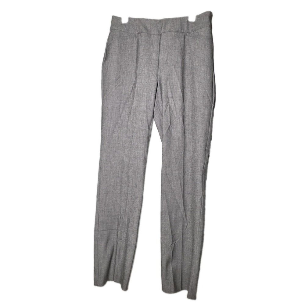 Talbots Womens Grey Heather Straight Leg Pants Size 8 Stretch Office